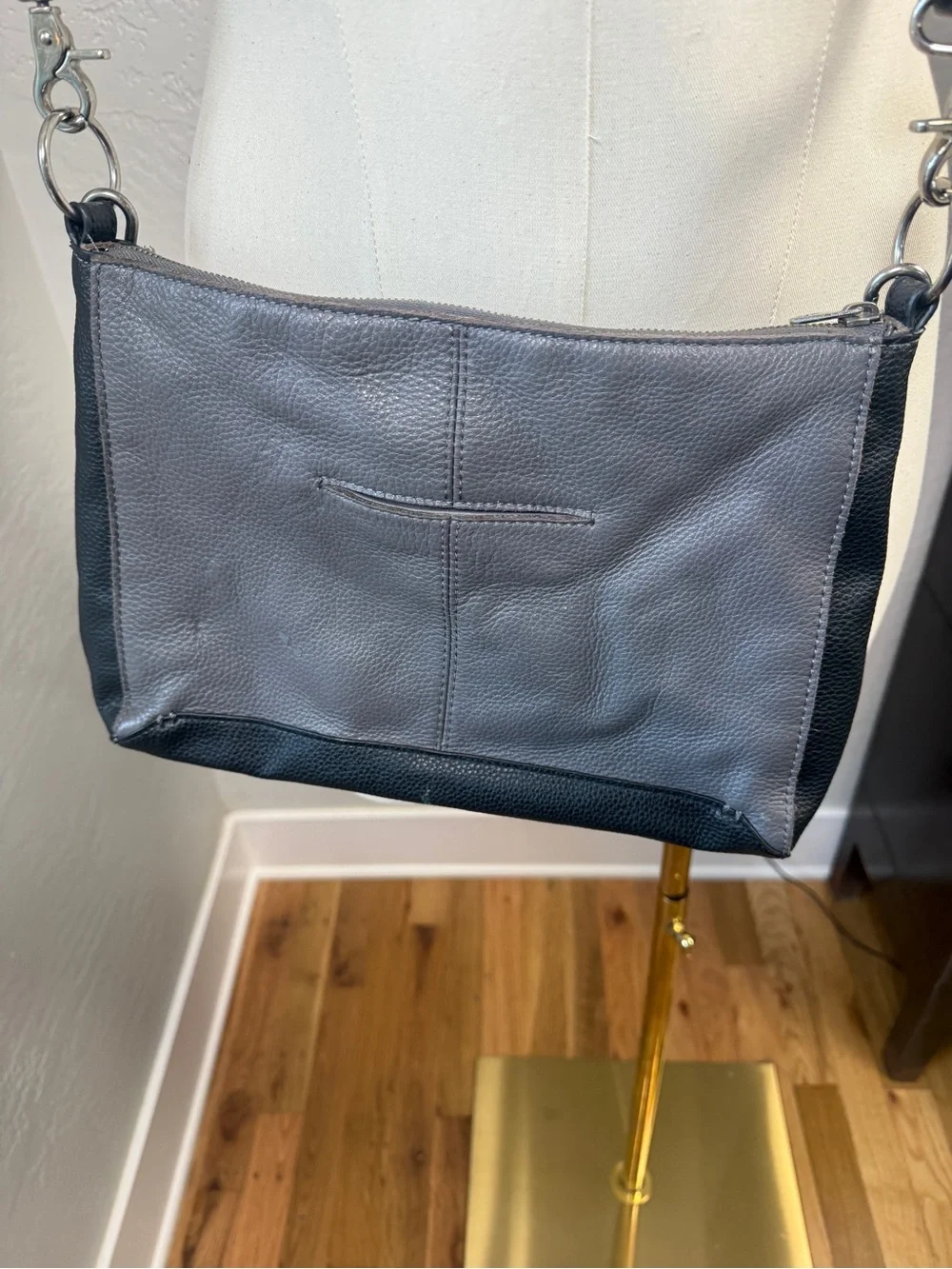 The Sak Colorblock Leather Crossbody Bag Adjustable Strap